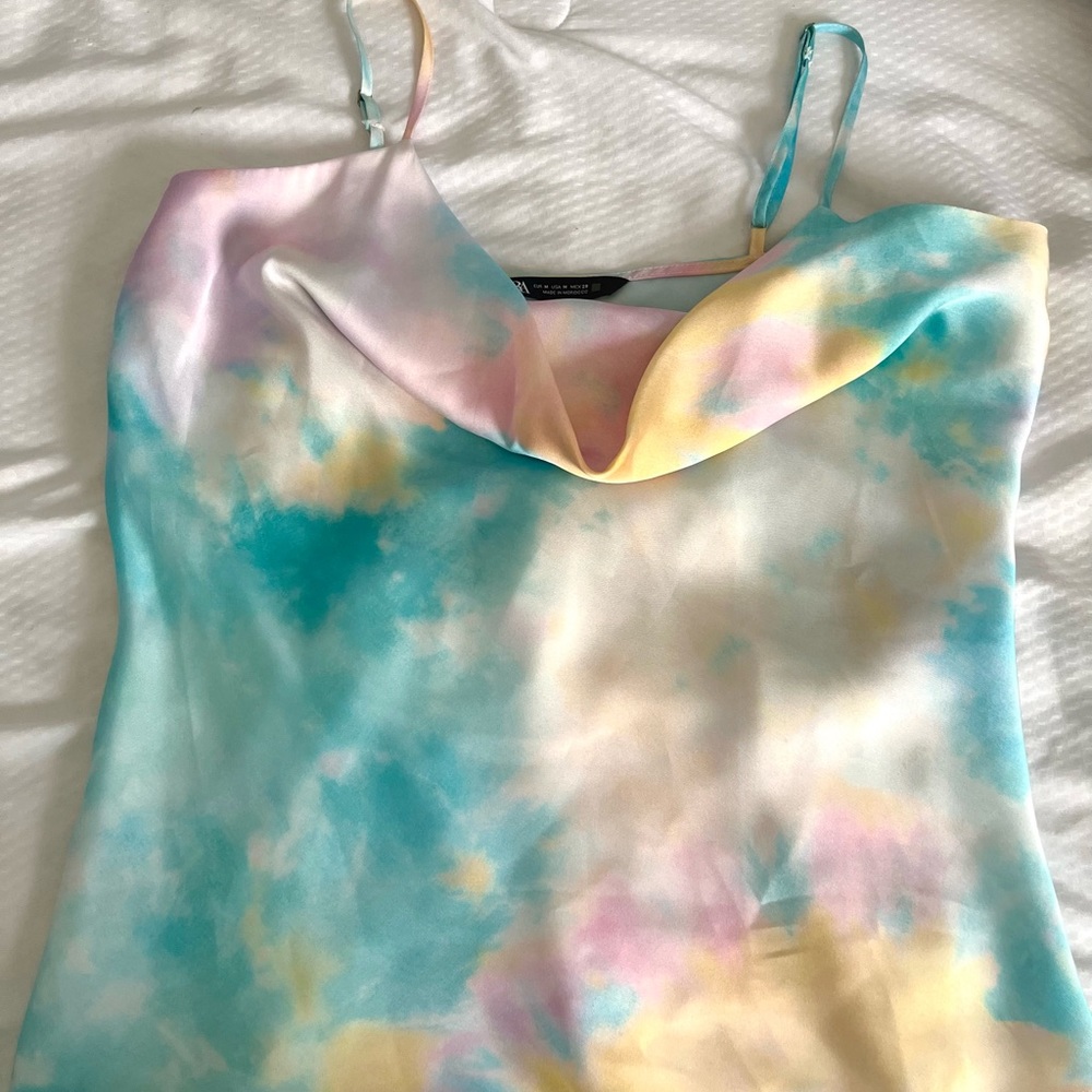 Zara tie dye cami blouse